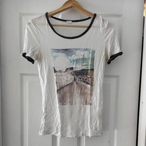 Graphic Print White T-Shirt